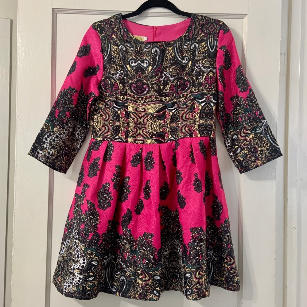 Brand New Intricate printed embossed dress